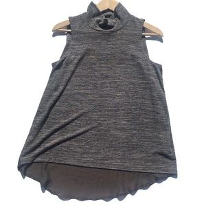 +503 by 3Stones Mock Turtleneck Athleisure Mixed Media Sleeveless Top